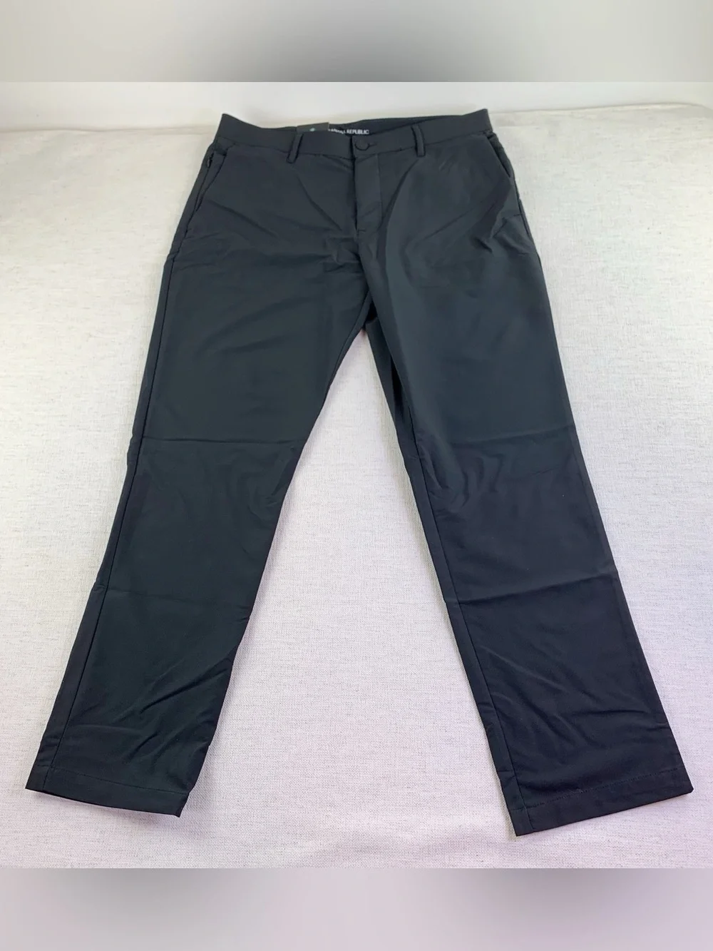 Banana republic New Men's flat front straight performance pants in black 32x30